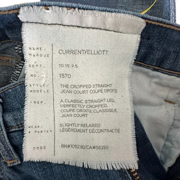 Current/Elliot The Cropped Straight Distressed Denim Jeans (29) - Picture 15 of 16